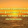 Таинственное происхождение и история фамилии Тодорович: узнайте всю правду и правильное склонение.