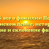 Узнай все о фамилии Польза: происхождение, история, значение и склонение фамилии