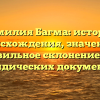 Фамилия Багма: история происхождения, значение и правильное склонение для юридических документов