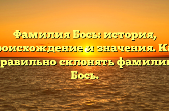 Фамилия Бось: история, происхождение и значения. Как правильно склонять фамилию Бось. Фамилия Бось: история, происхождение и значения. Как правильно склонять фамилию Бось.