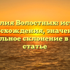 Фамилия Волостных: история происхождения, значение и правильное склонение в одной статье