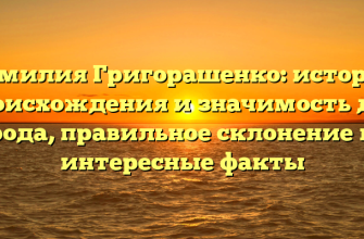 Фамилия Григорашенко: история происхождения и значимость для рода, правильное склонение и интересные факты