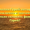 Фамилия Гурей: история, происхождение и значение. Как правильно склонять фамилию Гурей?