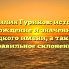 Фамилия Гуриков: история, происхождение и значение этого редкого имени, а также правильное склонение