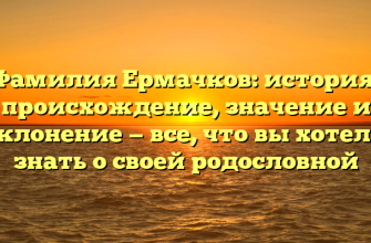 Фамилия Ермачков: история, происхождение, значение и склонение — все, что вы хотели знать о своей родословной