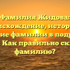 Фамилия Жидова: происхождение, история и значение фамилии в подробном обзоре. Как правильно склонять фамилию?