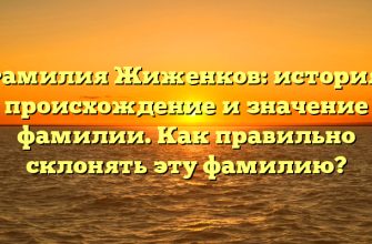 Фамилия Жиженков: история, происхождение и значение фамилии. Как правильно склонять эту фамилию?