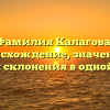 Фамилия Калагова: происхождение, значение и история склонения в одной статье.