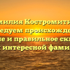 Фамилия Костромитина: исследуем происхождение, значение и правильное склонение этой интересной фамилии.