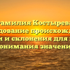 Фамилия Костырева: исследование происхождения, истории и склонения для полного понимания значения