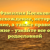 Фамилия Косяков: происхождение, история и значение, а также правильное склонение – узнайте все о вашей родословной