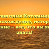 Фамилия Котомина: происхождение, история и значение — все, что вы хотели знать!