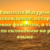 Фамилия Магурин: происхождение, история и значение фамилии, а также советы по склонению на русском языке