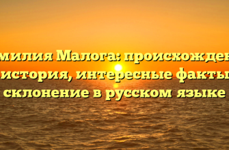 Фамилия Малога: происхождение и история, интересные факты и склонение в русском языке