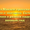 Фамилия Манаев: происхождение, история и значение. Склонение фамилии в разных падежах — полный гид