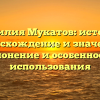 Фамилия Мукатов: история, происхождение и значения, склонение и особенности использования