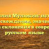 Фамилия Мулюкин: история происхождения, значение и правила склонения в современном русском языке