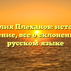 Фамилия Плеханов: история и значение, все о склонении на русском языке