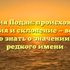 Фамилия Подан: происхождение, история и склонение — все, что нужно знать о значении этого редкого имени