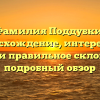 Фамилия Поддубки: происхождение, интересные факты и правильное склонение — подробный обзор