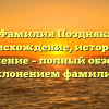 Фамилия Поздняк: происхождение, история и значение – полный обзор со склонением фамилии