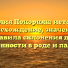 Фамилия Покорняк: история и происхождение, значение и правила склонения для уверенности в роде и падеже