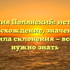Фамилия Полянский: история и происхождение, значения и правила склонения — всё, что нужно знать