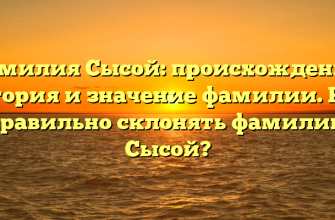 Фамилия Сысой: происхождение, история и значение фамилии. Как правильно склонять фамилию Сысой?