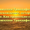 Фамилия Трандафил: происхождение, история и значение. Как правильно склонять фамилию Трандафил?
