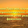 Фамилия Тусь: все, что нужно знать о происхождении, истории и значениях этой редкой фамилии