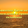 Все о фамилии Дагов: история, происхождение и правильное склонение