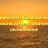 Все о фамилии Кижло: история происхождения, значения и склонения