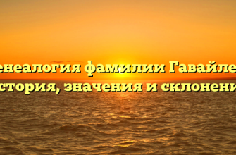Генеалогия фамилии Гавайлер: история, значения и склонения Генеалогия фамилии Гавайлер: история, значения и склонения