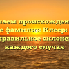 Изучаем происхождение и значение фамилии Клеер: история рода и правильное склонение для каждого случая