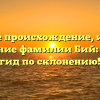 Изучите происхождение, историю и значение фамилии Бий: полный гид по склонению!