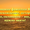 Исследование фамилии Васиков: происхождение, история и значение, склонение — все, что вам нужно знать!