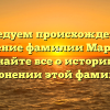Исследуем происхождение и значение фамилии Марфель: узнайте все о истории и склонении этой фамилии