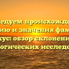 Исследуем происхождение, историю и значения фамилии Кекус: обзор склонения и генеалогических исследований