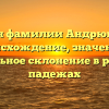 История фамилии Андрюшкевич: происхождение, значение и правильное склонение в родовых падежах
