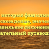Полная история фамилии Онеко: происхождение, значения и правильное склонение — увлекательный путеводитель
