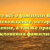 Узнайте всё о фамилии Васюра: происхождение, история и значение, а также правила склонения фамилии