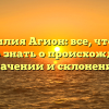 Фамилия Агион: все, что вам нужно знать о происхождении, значении и склонении