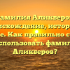 Фамилия Аликберов: происхождение, история и значение. Как правильно склонять и использовать фамилию Аликберов?