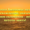Фамилия Аминовы: история происхождения, значения и правильное склонение – всё, что вы хотели знать!