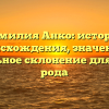 Фамилия Анко: история происхождения, значение и правильное склонение для вашего рода
