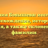 Фамилия Бобышева: исследуем происхождение, историю и значения, а также склонение этой фамилии