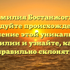 Фамилия Бостанжогло: исследуйте происхождение и значение этой уникальной фамилии и узнайте, как ее правильно склонять
