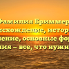Фамилия Бриммер: происхождение, история и значение, основные формы склонения — все, что нужно знать!