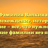 Фамилия Валкина: происхождение, история и значение — все, что нужно знать. Склонение фамилии без проблем!