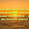 Фамилия Вельмякин: история происхождения, значение и правильное склонение — все, что вы хотели знать!